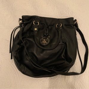 Elliott Lucca luxury black leather handbag
